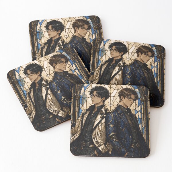 Item preview, Sophisticated Harmony: Elegant Stained Glass Men in Suits designed and sold by Soluna Studio.