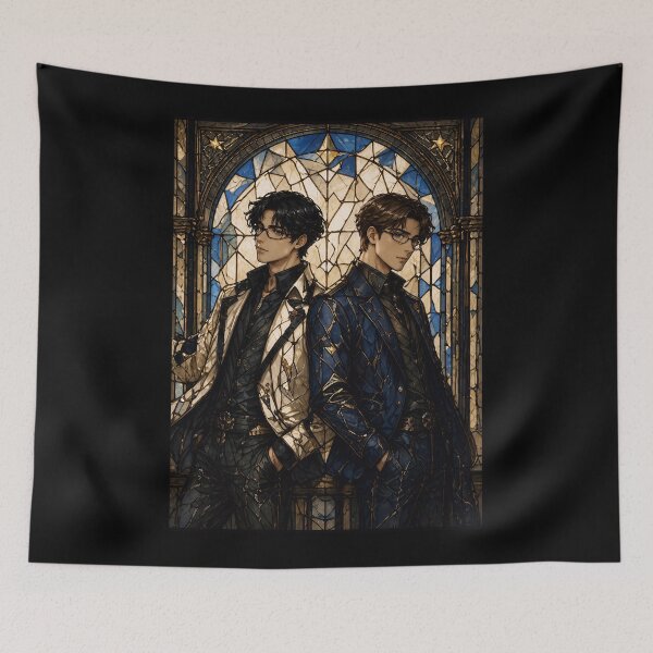 Item preview, Sophisticated Harmony: Elegant Stained Glass Men in Suits designed and sold by Soluna Studio.
