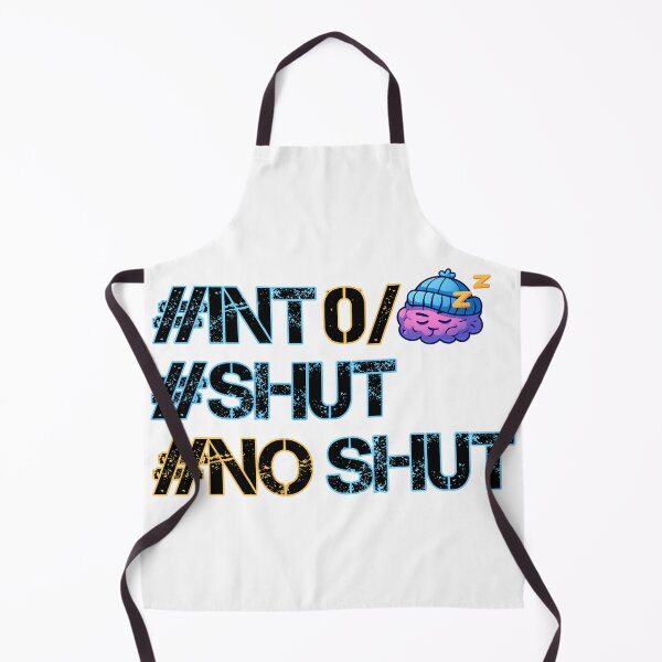 Item preview, Neon Grunge Text "#INT O/ #SHUT #NO SHUT" with Sleepy Brain - Bold Meme Graphic Print designed and sold by DesignArtist.ia.