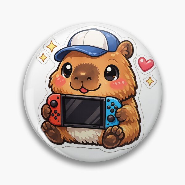 Item preview, Gamer Capybara Cute Gaming Sticker designed and sold by IYASDiaz.