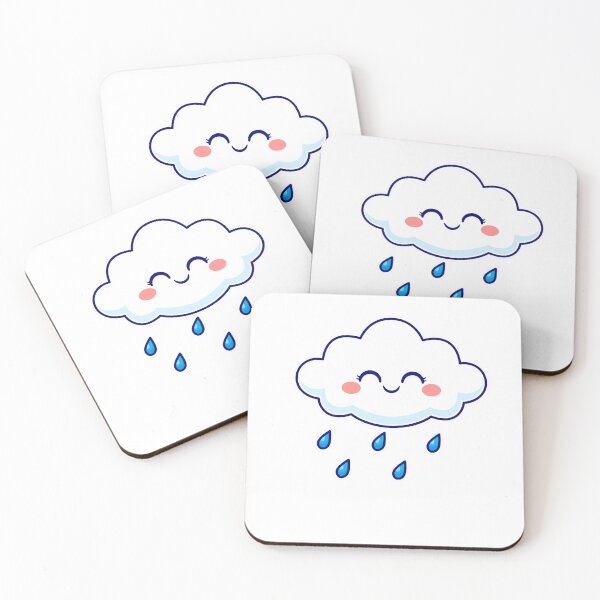 Item preview, Happy Little Rain Cloud Kawaii Sticker designed and sold by simranart111.