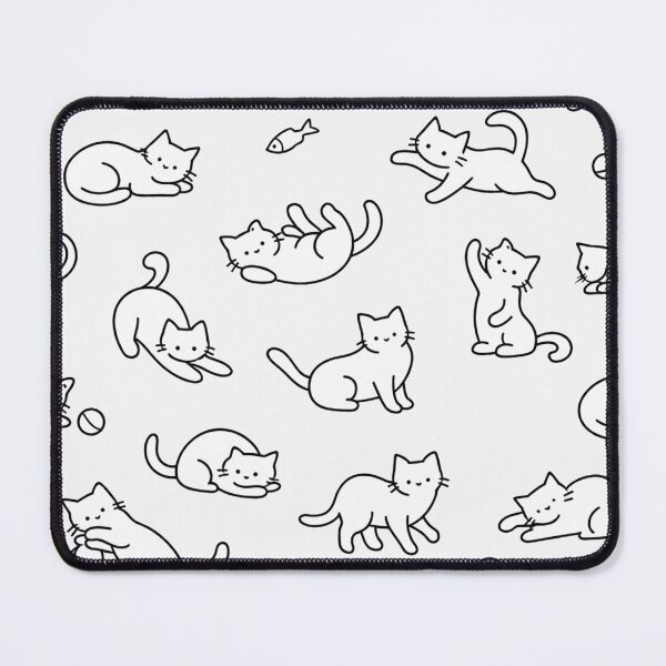 Item preview, Minimalist Cute Cat Pattern Line Art designed and sold by Owcomm.