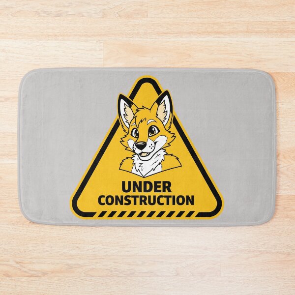 Item preview, Furry Under Construction Anthro Fox Fursona Sign designed and sold by BlueBullBazaar.