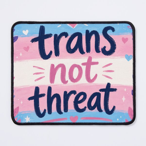 Item preview, Trans Not Threat Cute Transgender Pride Flag Colors Aesthetic designed and sold by StudioSnehaSomani4.