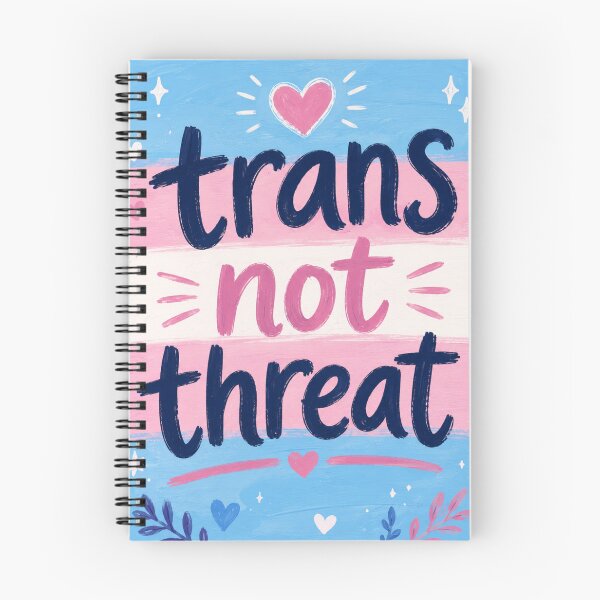 Item preview, Trans Not Threat Cute Transgender Pride Flag Colors Aesthetic designed and sold by StudioSnehaSomani4.