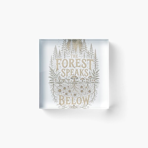 Item preview, The Forest Speaks Below Mushroom Mycelium Graphic  designed and sold by curiouschimp.