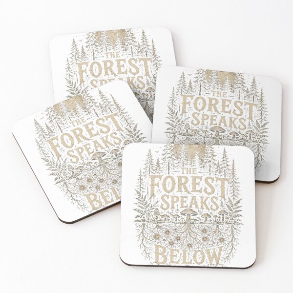 Item preview, The Forest Speaks Below Mushroom Mycelium Graphic  designed and sold by curiouschimp.