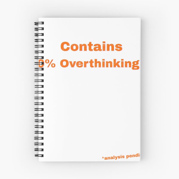 Item preview, Contains 0% Overthinking designed and sold by Pop, Culture and Stuff.