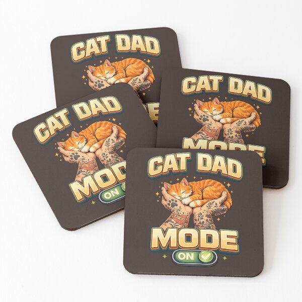 Item preview, Cat Dad Mode ON – Cute Ginger Cat Lover Design designed and sold by blankTeeShirt.