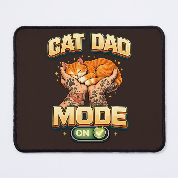 Item preview, Cat Dad Mode ON – Cute Ginger Cat Lover Design designed and sold by blankTeeShirt.