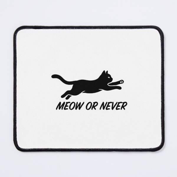 Item preview, Meow Or Never Action Jumping Black Cat designed and sold by GiggleInkTees.