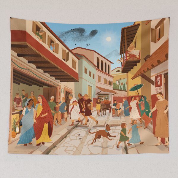 Item preview, Life in a Roman Street - Daytime designed and sold by flaroh.