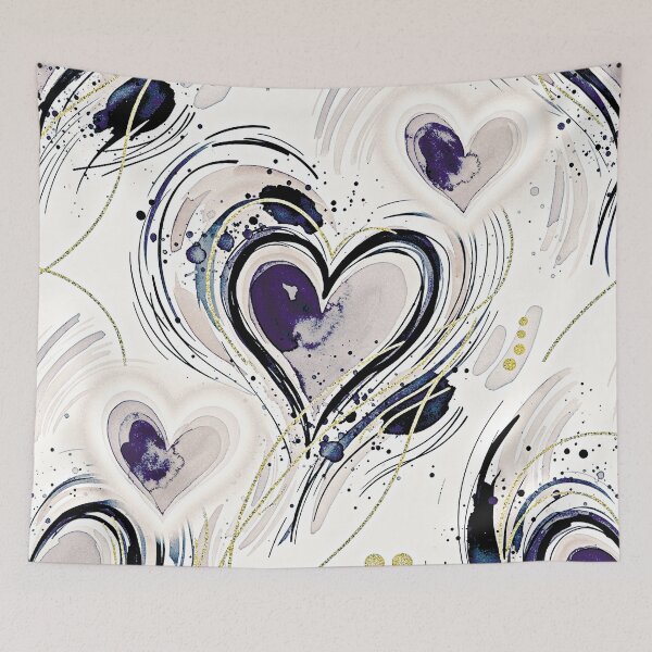 Item preview, Purple heart with golden accents designed and sold by ColdStarfish.