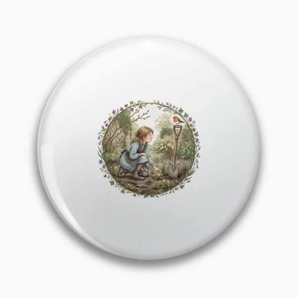Item preview, Secret Garden Mary And Robin Garden Scene Art designed and sold by Fenay Designs.
