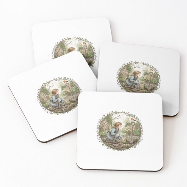 Item preview, Secret Garden Mary And Robin Garden Scene Art designed and sold by Fenay Designs.