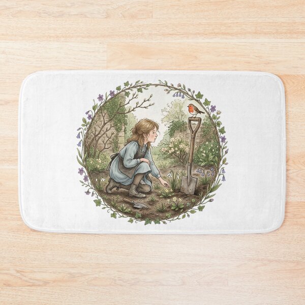 Item preview, Secret Garden Mary And Robin Garden Scene Art designed and sold by Fenay Designs.
