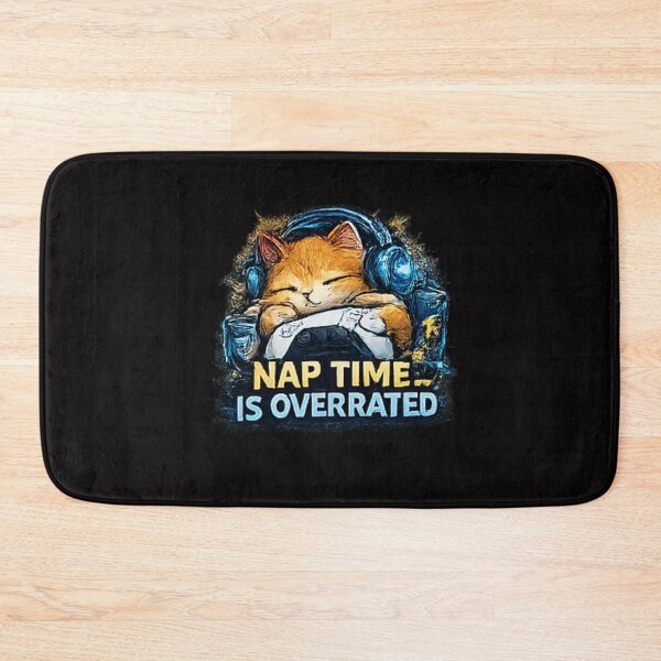 Aperçu de l'œuvre La sieste, c'est surfait – Sleepy Cat Gamer créée et vendue par Hobby-up.