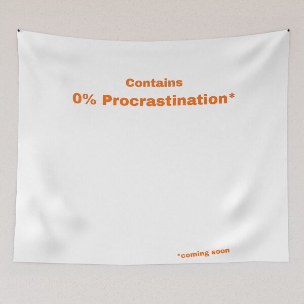 Item preview, Contains 0% Procrastination designed and sold by Pop, Culture and Stuff.