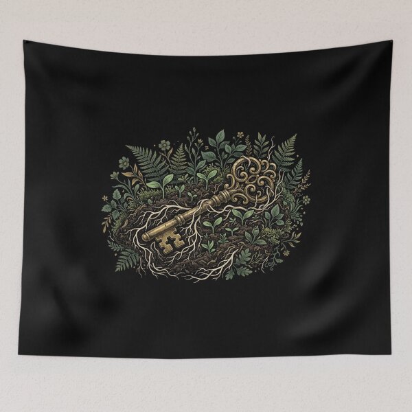 Item preview, Secret Garden Hidden Key In Roots Art designed and sold by Fenay Designs.