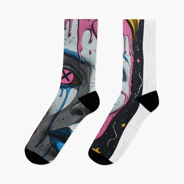 Item preview, Street Art Dripping Paint King | Neo Pop Graffiti Portrait designed and sold by Resolution Retro.