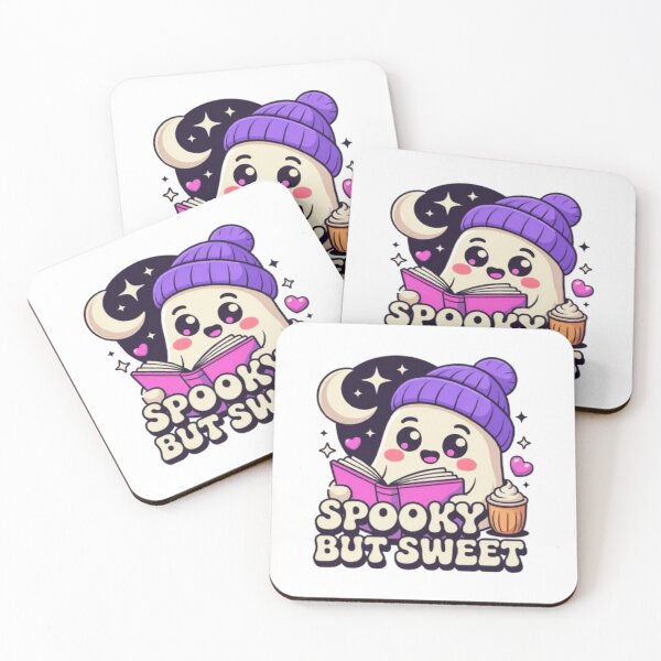 Item preview, Spooky But Sweet Ghost Reading T-Shirt – Cute Kawaii Halloween Book Lover Design for Cozy Autumn Fans designed and sold by GemBob Creations.