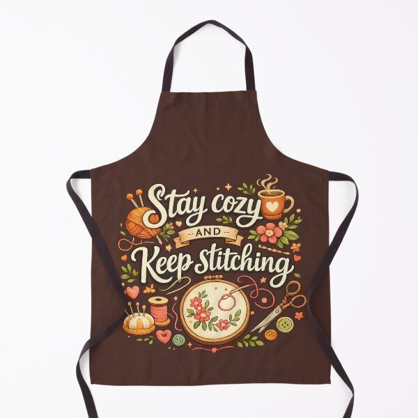 Item preview, Stay Cozy and Keep Stitching – Cozy Sewing & Embroidery Design designed and sold by blankTeeShirt.