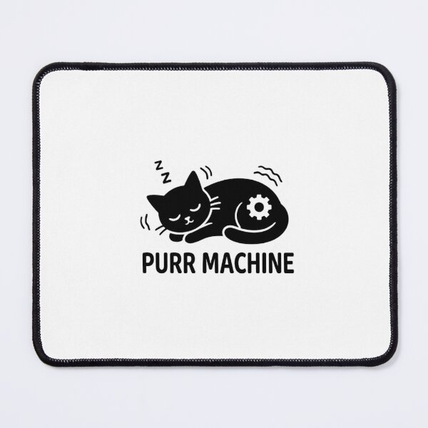 Item preview, Purr Machine Vibrating Sleeping Mechanical Cat designed and sold by GiggleInkTees.