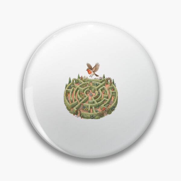 Item preview, Secret Garden Robin Hedge Maze Art designed and sold by Fenay Designs.