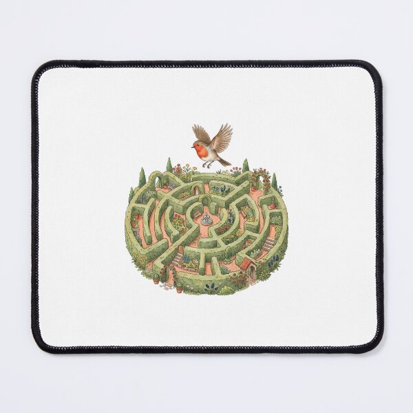 Item preview, Secret Garden Robin Hedge Maze Art designed and sold by Fenay Designs.