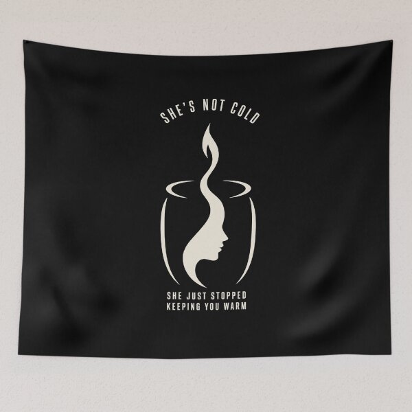 Item preview, She's Not Cold Candle Woman Profile Dark Shirt Design designed and sold by Lyfeinsights.