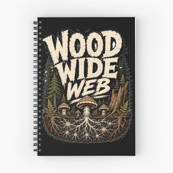 Item preview, Wood Wide Web Mushroom Mycelium Graphic  designed and sold by curiouschimp.