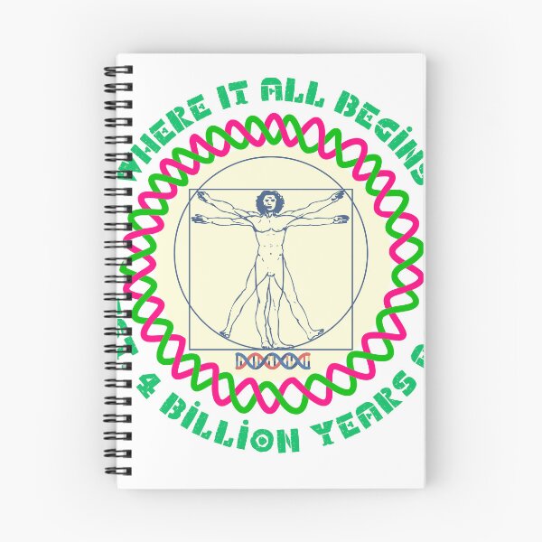 Item preview, Where It All Begins: Vitruvian Man & DNA Evolution designed and sold by ArcheVectors.