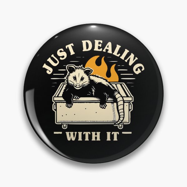 Item preview, Just Dealing With It Opossum Dumpster Fire Funny Sarcastic   designed and sold by Scaryzz.