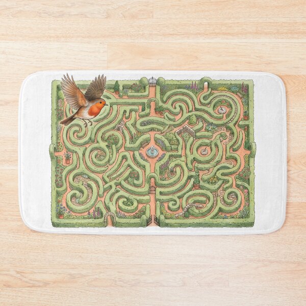 Item preview, Secret Garden Grand Maze With Robin Art designed and sold by Fenay Designs.