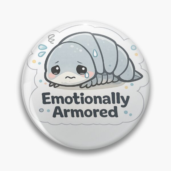 Item preview, Emotionally Armored Isopod Meme | Cute Relatable Pill Bug Sticker Design designed and sold by BabyStark.