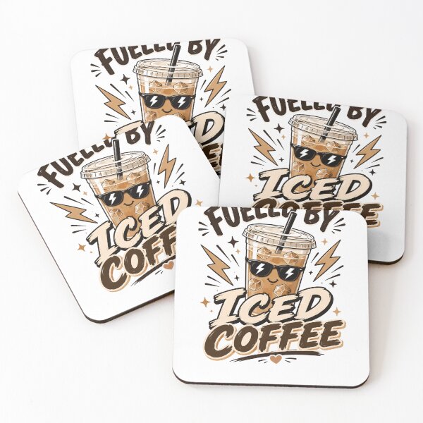 Item preview, Fueled By Iced Coffee Funny Coffee Lover Quote designed and sold by Sitred123.