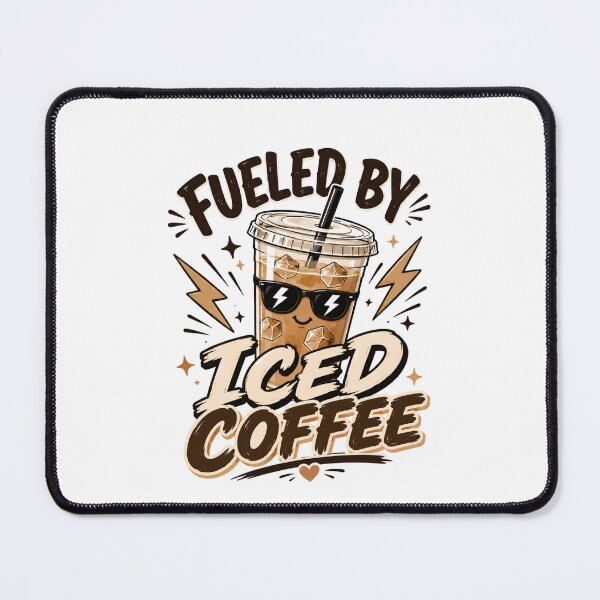Item preview, Fueled By Iced Coffee Funny Coffee Lover Quote designed and sold by Sitred123.