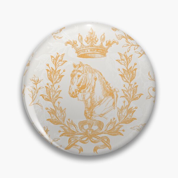Item preview, Classy Elegant Vintage Yellow Horse Equestrian Floral Toile designed and sold by tanjica.