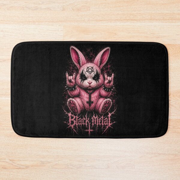 Item preview, Black Metal Bunny Cute Pastel Goth Rabbit designed and sold by MorbidDreams.