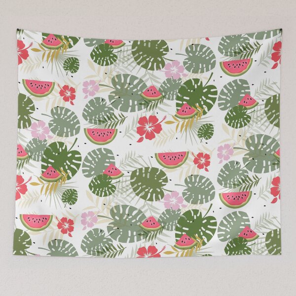 Item preview, Tropical Watermelon Monstera Seamless Summer Pattern . designed and sold by Natalia4321.
