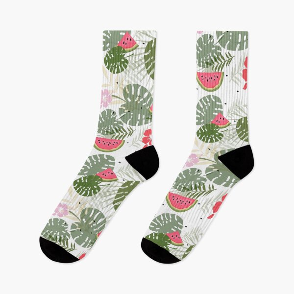 Item preview, Tropical Watermelon Monstera Seamless Summer Pattern . designed and sold by Natalia4321.