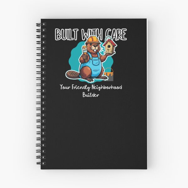 Item preview, Built With Care Beaver Builder Cartoon designed and sold by mackyartsstudio.