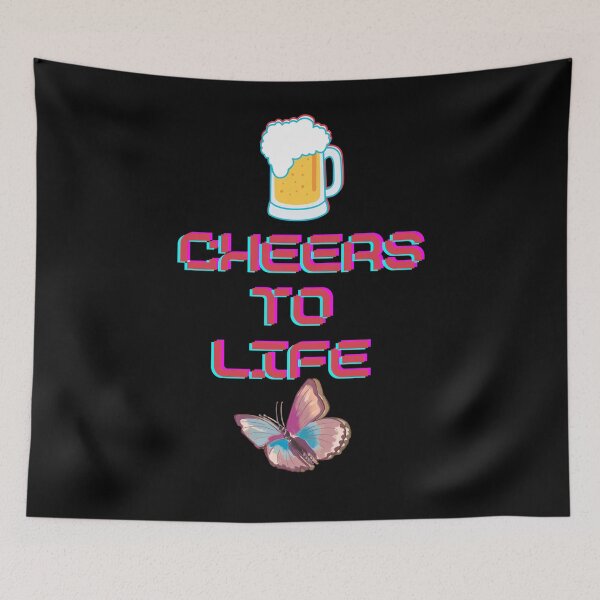 Item preview, Cheers To Life Retro Glitch Beer Graphic designed and sold by Ctrl+Z Enthusiast.