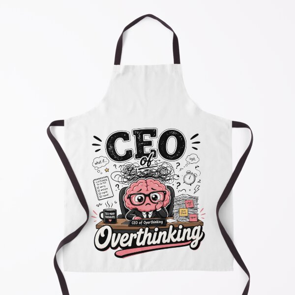 Item preview, Funny Overthinker Brain Wearing Glasses Work Joke designed and sold by Sitred123.