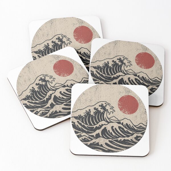 Item preview, Vintage Japanese Ocean Wave Red Sun Design designed and sold by NICHARTPRODUCTS.