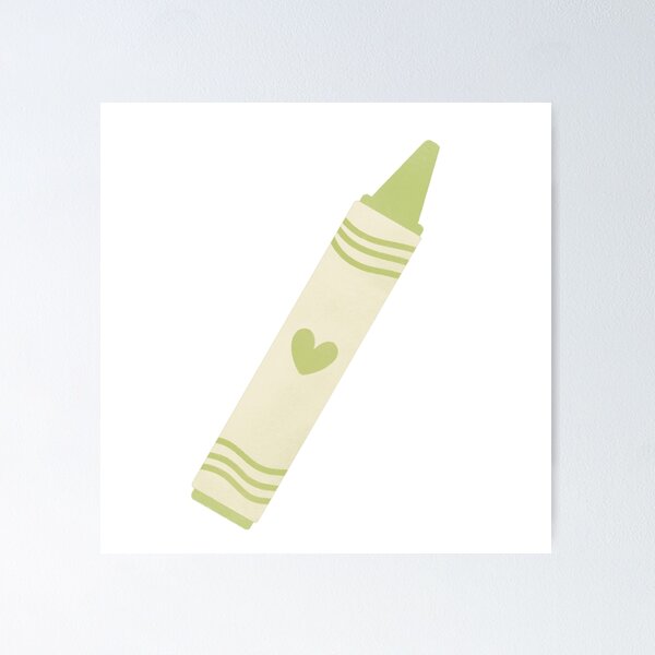 Item preview, Cute Light Green Crayon designed and sold by winterpumpkin.