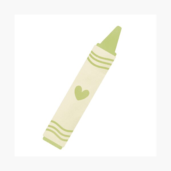 Item preview, Cute Light Green Crayon designed and sold by winterpumpkin.