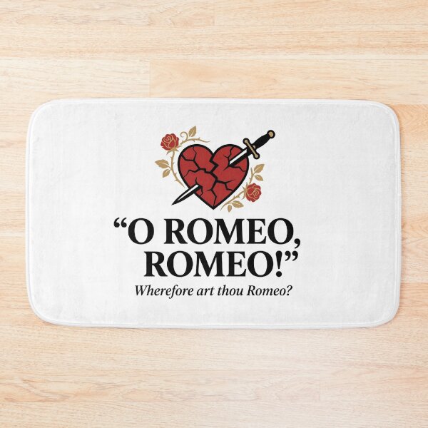 Item preview, Romeo and Juliet O Romeo Romeo Broken Heart Quote designed and sold by Fenay Designs.