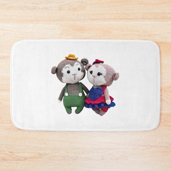 Item preview, Monkey Couple Toys Cute Crochet Amigurumi Dolls designed and sold by ChemiCrocheting.
