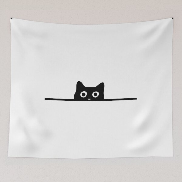 Item preview, Funny Black Cat Sneaky Peaking Cat Lover Gift designed and sold by Artycom.